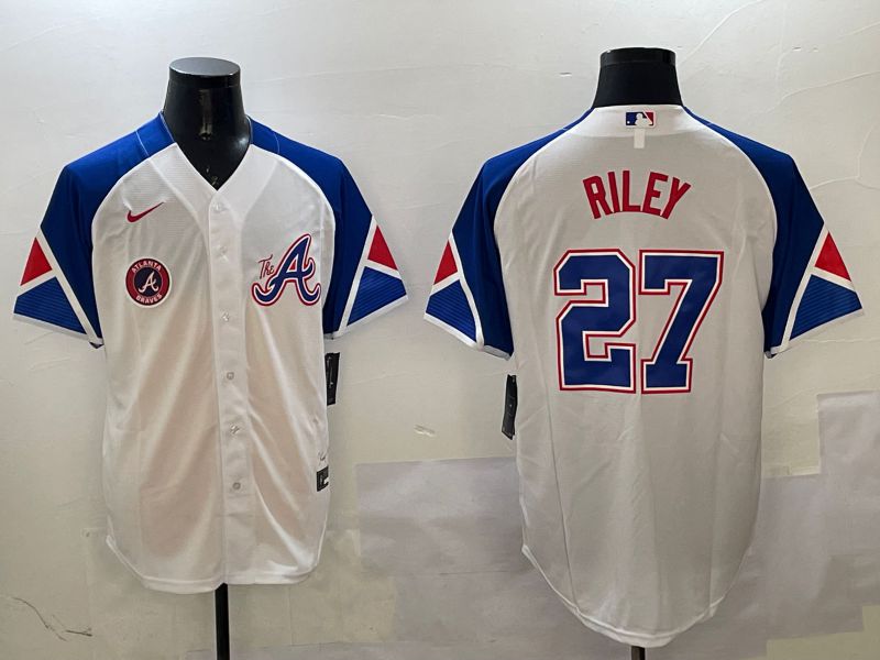 Men Atlanta Braves #27 Riley White City Edition 2025 Nike MLB Jersey style 8